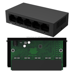 Easy to Use Desktop Ethernet Splitter Unmanaged Home Network Hub 5 Ports 100Mbps Network Switch - Product Image 1