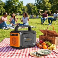 Station d'alimentation portable solaire 100W 76.8Wh pour ordinateur portable, avec haut-parleurs sans fil intégrés, radio FM et stockage d'énergie