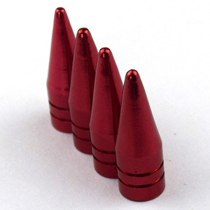 Tapas de válvula de aleación de aluminio para neumáticos de coche, 1 juego, 7 colores, diseño puntiagudo, cubierta de válvula sin cámara, piezas automotrices - Product Image 3