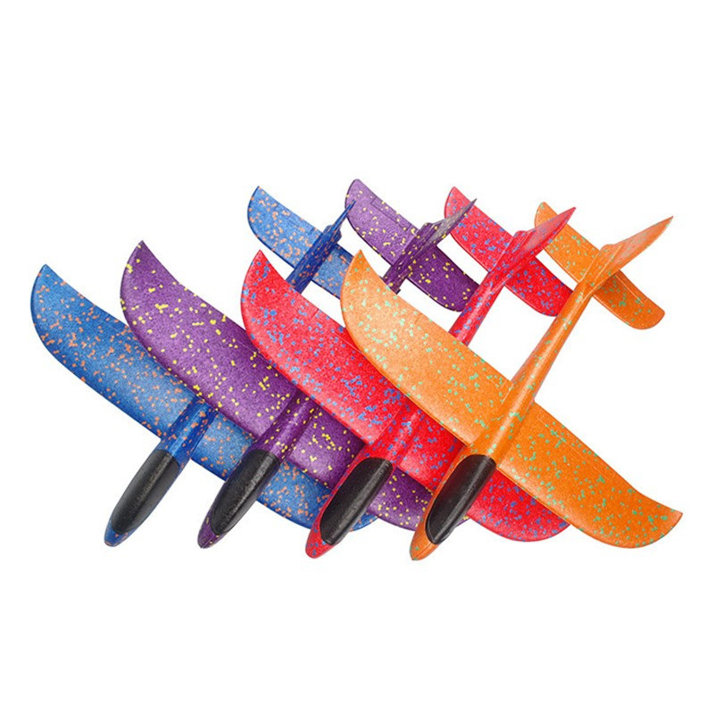 Amazon hot sale 48x48cm Foam Hand Throwing Airplanes Flight Mode Glider Inertia Planes Model kids flying toys