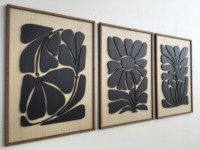 Peinture à l'huile abstraite moderne en plâtre blanc, peinte à la main, sur toile sculpturale 3D épaisse, art mural personnalisable, taille ajustable, style bohème argenté