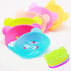 <b>Cute</b> Cartoon <b>Bear</b> Soap Dish Irregular Shape Wall Mount Drain Soap Holder Bathroom Soap Rack - Product Image 5