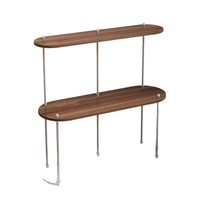 Étagère à fleurs à trois niveaux en bois massif, style minimaliste moderne, sur roulettes, pour salon, intérieur, en acier inoxydable, réglable