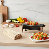 Outil de barbecue pour la maison et l'extérieur, brochettes en bois pour viande, maïs, légumes, brochettes à viande