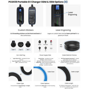 3.6kw Chargeur <span class=keywords><strong>de</strong></span> voiture portable 16A Gravure laser personnalisée Mobile 220v Gbt Uk Plug Ev Chargeur - Product Image 2