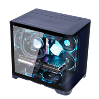 2023 nouvelle tendance Design Micro ATX boîtier d'ordinateur de jeu nouveauté verre incurvé trempé boîtier de jeu Cpu armoire boîtier de bureau