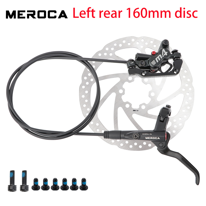 Black left rear brake  with 160mm disc
