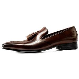 Zapatos de vestir de cuero negro para hombre, con punta en pico, sin cordones, de color sólido, para todas las estaciones, envío directo. - Product Image 6