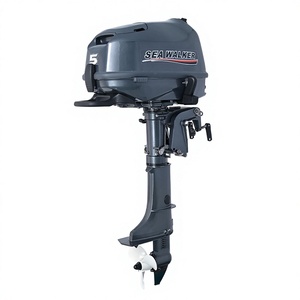 มอเตอร์เรือพกพา Seawalker 5 แรงม้า ขนาดกะทัดรัด เครื่องยนต์เบนซิน 4 จังหวะ ออกแบบมาเพื่อการเดินเรือแบบไม่จำกัดรุ่น F5MHL ดีไซน์กะทัดรัด เหมาะสำหรับเรือขนาดเล็ก - Product Image 1