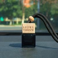 Bouteille de parfum noir 8ml pour voiture, diffuseur d'huiles essentielles, ornement vide suspendu, quantité minimale de commande 100 pièces, 1 pièce