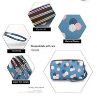 Dompet Kartu Kredit Mewah Slim Unisex Polyaster Kapasitas Besar Penutup Ritsleting Kecil Desain Akordeon Lucu