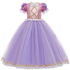 Rapunzel Summer Cross-border Halloween Clothes Children's Clothing Sophia Rapunzel Dress Princess Dresses Kids