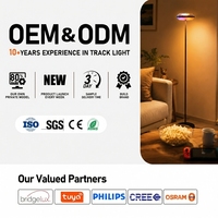 Lámpara de Pie LED Inteligente con Control por Aplicación, Control Remoto, Temperatura de Color Ajustable con Temporizador para Lectura en Interiores y Uso Doméstico