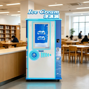 Distributeur automatique de crème glacée et de yogourt glacé avec paiement par carte de crédit, kiosque alimentaire extérieur - Product Image 1