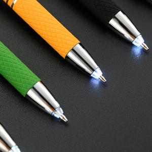 Promotional New Rubber Aluminium Metal Ballpoint <b>Pen</b> With Tip LED Light Customized Printed Logo for Stylus Screen Mobile Phone - Product Image 2