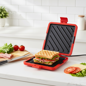 Machine à sandwichs micro-ondes en plastique avec plaques de cuisson/panini antiadhésives, écologique, rapide et facile à nettoyer, pour un petit-déjeuner sain - Product Image 2