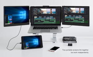 Monitor portatili S2 per <span class=keywords><strong>Macbook</strong></span> triplo Monitor Display da <span class=keywords><strong>14</strong></span> pollici LCD portatile triplo schermo estensione per Laptop Extender - Product Image 6