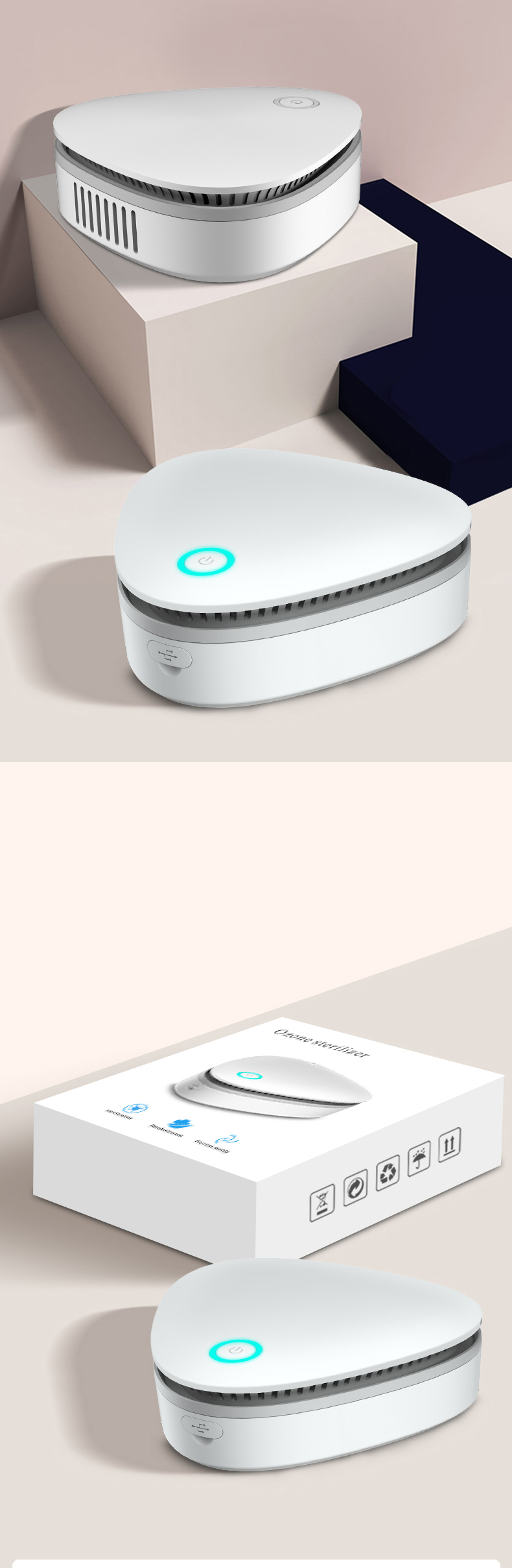 Car Ozono Airpro Fresh  Negative Ion Generator Deodorant Ozonizer Deodorization Sterilizing Ozone Air Cleaner Ionizer Sterilizer