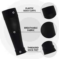 Chaussettes de football antidérapantes pour adultes avec mini protège-tibias et couvre-jambes, ensemble de protection en polyester pour utilisateurs de protège-tibias