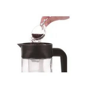 Carafe à carpe en verre de 25/50 once, infuseur à café ou à thé, sans BPA, avec filtre en maille réutilisable