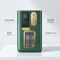 Mesin Air Kaya Hidrogen 1800ml SPE PEM Generator Hidrogen Membran Dupont N117 2x Aliran Gas untuk Rumah Spa Salon