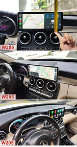 CarPlay Android Auto GPS Stéréo DVR Caméra de recul Écran tactile HD 12,3 pouces pour <span class=keywords><strong>Mercedes</strong></span>-Benz Classe C GLC Classe V W205/W2015-2018 - Product Image 3