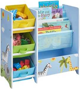 Toffy & Friends WoodenFunctional Bambini Multi Bin Giocattolo Organizzatore di Stoccaggio Giocattolo <span class=keywords><strong>Scaffale</strong></span> Rivista <span class=keywords><strong>Scaffale</strong></span> - Product Image 3