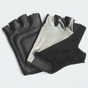 Half Finger Cycling <b>Gloves</b> Leather Unisex Summer Pull-On Breathable Mesh <b>Fingerless</b> Riding <b>Gloves</b> - Product Image 1
