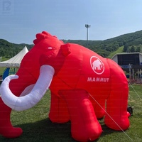 Mamouth Gonflable Géant Réaliste, Éléphant Préhistorique à Dents de Cacatéas, Accessoire pour Événement Muséal/Activation de Marque/Promotion en Centre Commercial