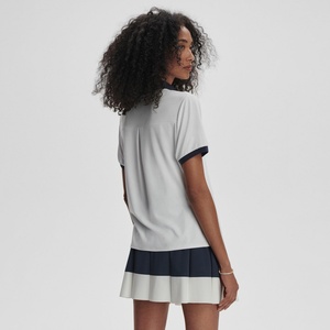 Ensemble de sport pour femme, sexy, style Tenniscore, avec jupe polo de golf à demi-zip, en polyester respirant et à séchage rapide, plissé, pour l'entraînement, avec logo personnalisé - Product Image 4