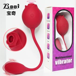 Entrepôt langue léchage et succion rose double tête application contrôle vibrateur sex toys pour femme adulte sex toys - Product Image 1