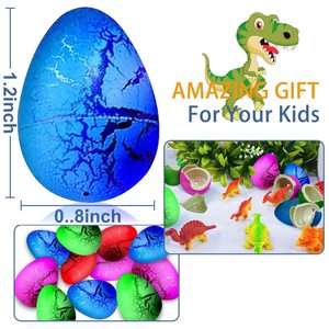 60 œufs de dinosaure à faire éclore, œufs de dinosaure à faire éclore dans l'eau, à faire craquer avec des couleurs assorties, <span class=keywords><strong>jeu</strong></span> de <span class=keywords><strong>chasse</strong></span>, cadeaux de fête - Product Image 2