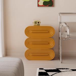 Three <b>Drawer</b> Chest Of <b>Drawers</b> Black Storage Bedroom <b>Side</b> Table Dresser Cabinet - Product Image 5