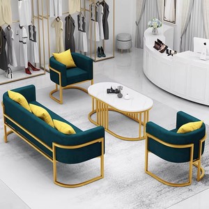 Sillón de Discusión Moderno y Lujoso con Estructura Metálica para Tienda de Ropa, Sala de Estar de Apartamento, Balcón, Cafetería, Hotel - Product Image 5