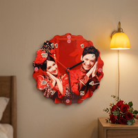 Cadre photo horloge murale/de table en MDF pour sublimation, impression par transfert thermique 6 couleurs pour cadeaux de mariage et décoration intérieure