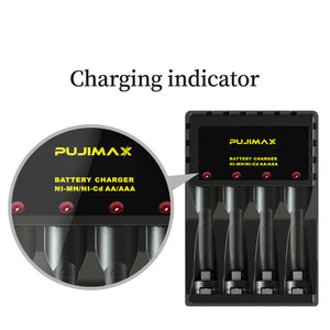PUJIMAX-Juego de cargador de batería NiMH, pilas <span class=keywords><strong>AA</strong></span> de 1,2 V recargables de 800mAh para linterna, micrófono para coche de juguete, 4 Uds. - Product Image 2