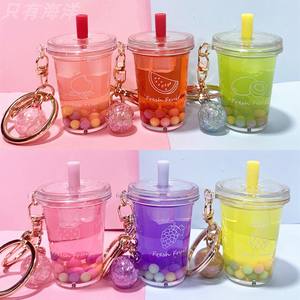 พวงกุญแจชานม Boba ลายพีช,สั่งซื้อขนาดเล็กได้รับการยอมรับพวงกุญแจน่ารักสำหรับของขวัญ Suovenir/ - Product Image 4