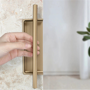 Recessed Cabinet Pulls Flush Mount Inset <strong>Door</strong> Handles for Wardrobe Cabinet Drawer and Wine Cabinet - Product Image 2