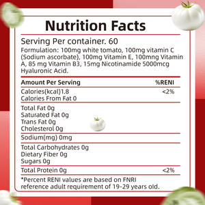 Sertifikat Produsen NSF COA GMP Pabrik Suplemen Pemutih Kulit Pearlskin White Tomato Capsules - Product Image 4