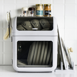 Supporto per organizer da cucina all'ingrosso supporto per stendibiancheria in <span class=keywords><strong>plastica</strong></span> con coperchio - Product Image 4