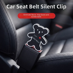 Clip de ceinture de sécurité universel en métal, dispositif anti-bruit mignon pour tous les accessoires et sièges de voiture - Product Image 3