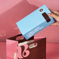 Boîte à biscuits de luxe en papier pliable réutilisable avec logo personnalisé pour la pâtisserie Mochi Donut
