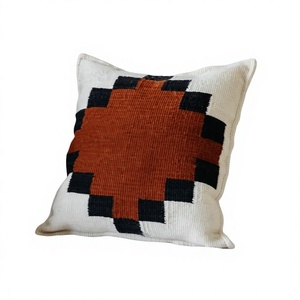 High Quality Boho Outdoor Wool Cushion Cover Hot Selling Unique Handwoven Decorative <b>Throw</b> Pillow with Vintage Pattern By ITHL - Product Image 1