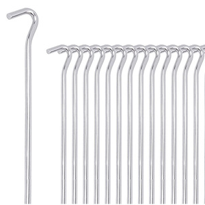 Piquets de tente en acier inoxydable de 13 pouces pour camping en extérieur, clous de sol toutes saisons avec manche métallique, DIY - Product Image 5