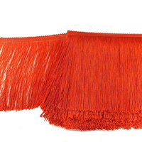 Vente en gros de haute qualité brillant 8 pouces 20CM brillant Polyester fil de soie Chainette gland frange pour robe de danse