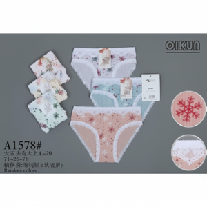 Mutandine Calzon triangolo ragazze Nina graziose e graziose boxer di cotone stampato per l'estate per neonati bambini bambini - Product Image 1