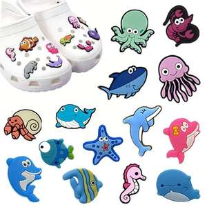 Novedad al por Mayor, Dijes <span class=keywords><strong>de</strong></span> Goma Suave Personalizados HYB Kuaji para Zapatos <span class=keywords><strong>de</strong></span> Mujer, con Forma <span class=keywords><strong>de</strong></span> Animales 2D, <span class=keywords><strong>Pulpo</strong></span>, Delfín, Estrella <span class=keywords><strong>de</strong></span> Mar - Product Image 2