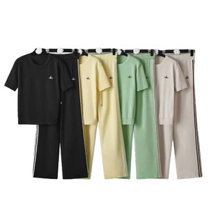 Conjunto de Dos Piezas para Mujer, Estilo Coreano, Informal, Holgado, con Pantalones Anchos, Verano 2026, Atuendo Versátil - Product Image 5