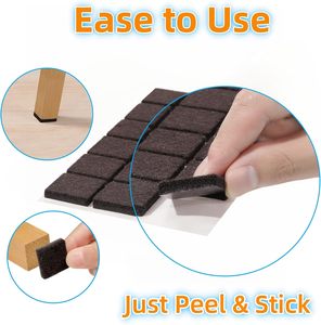 Coussin <span class=keywords><strong>de</strong></span> <span class=keywords><strong>protection</strong></span> auto-adhésif en feutre épaissi, silencieux et résistant à l'usure <span class=keywords><strong>pour</strong></span> pieds <span class=keywords><strong>de</strong></span> table, chaise, meuble et tabouret, <span class=keywords><strong>protection</strong></span> du sol - Product Image 2
