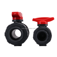 Fabricant de vanne à bille en plastique série OEM 2 voies 3 voies toutes tailles PVC PPH PVDF vanne à bille pour tuyau d'eau